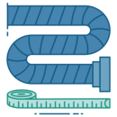 Icon: Spiral hose length